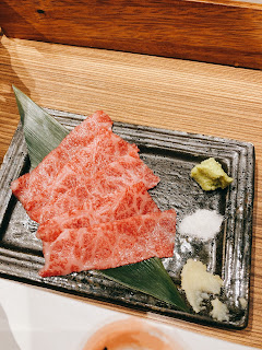 尾崎牛の牛刺し