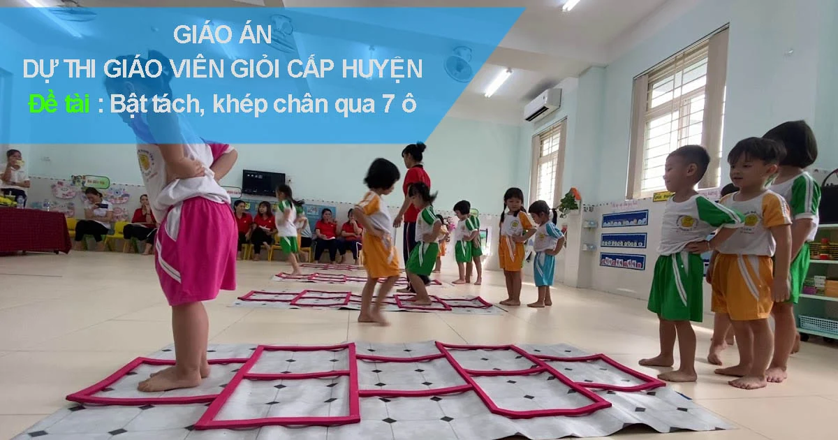 Giáo án dự thi bật tách khép chân qua 7 ô chủ đề Nghề nghiệp