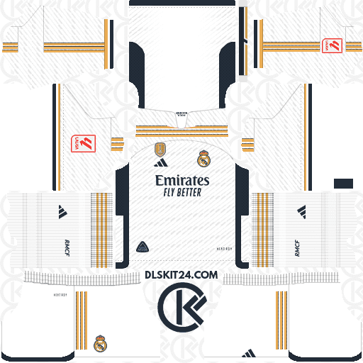 Real Madrid CF Kits 2023-2024 Adidas - Dream League Soccer Kits 2024 (Home)