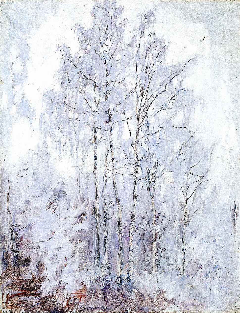 Akseli Gallen-Kallela 1894 trees in winter snow