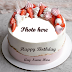 Happy Birthday Creamy Cake With Name And Photo Edit