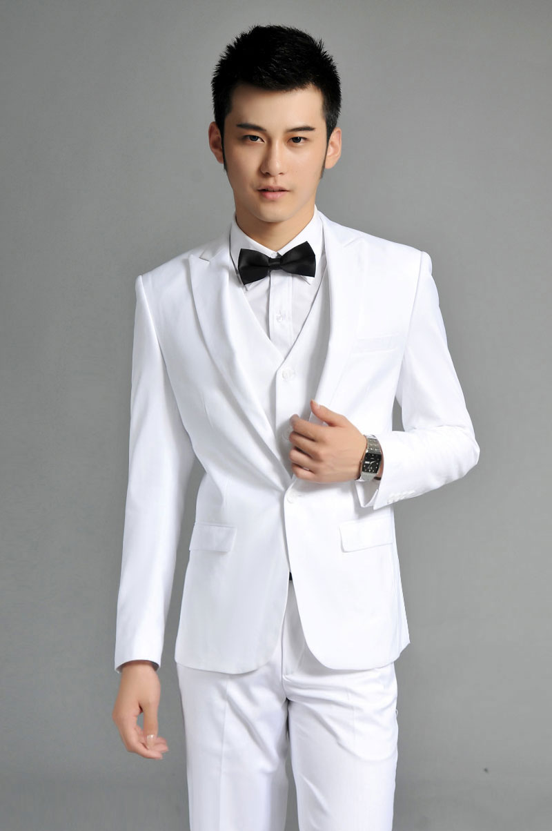 Model Desain Baju Jas Pengantin Pria Warna Putih Terbaik