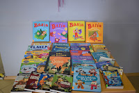 Zdjęcie przedstawia nowości książkowe zakupione dla Oddziału dla Dzieci.