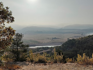 Hazy view across the valley