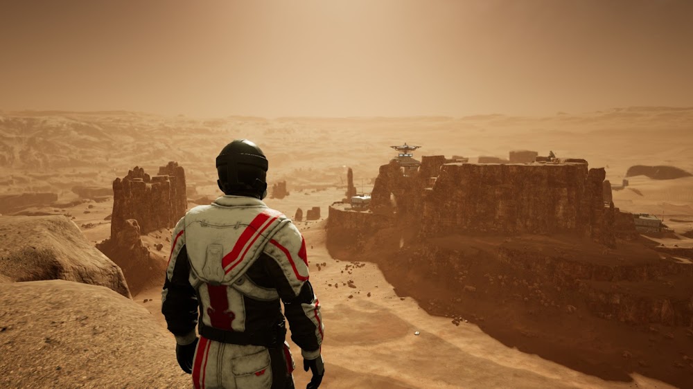 Memories of Mars game image - human base on Martian mesa