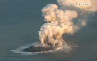 Japan New Island after volcanic eruption