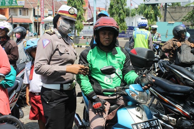 Satlantas Depok Tindak Pengemudi Gojek 