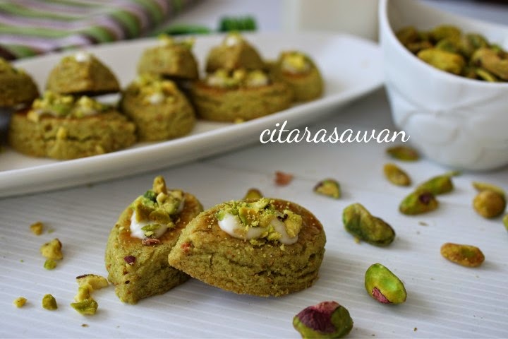 Biskut Pistachios / Pistachios Cookies ~ Resepi Terbaik