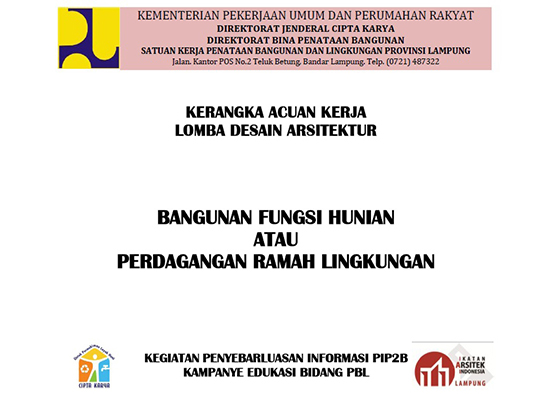 Lomba desain arsitektur bangunan fungsi hunian atau 