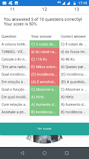 App de perguntas e respostas radiologia