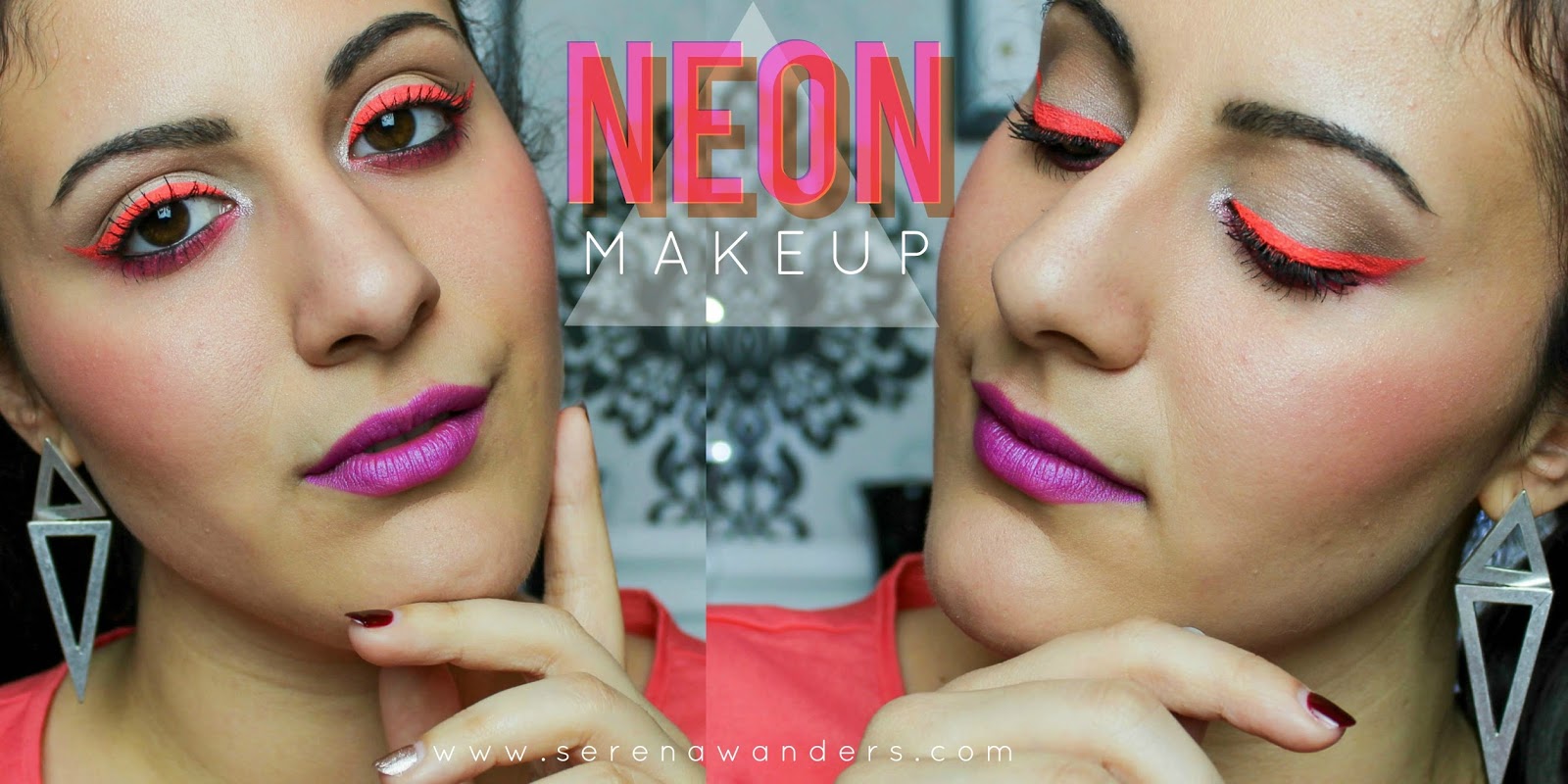 Serena Wanders Colorful NEON FLUO Makeup Tutorial Coachella