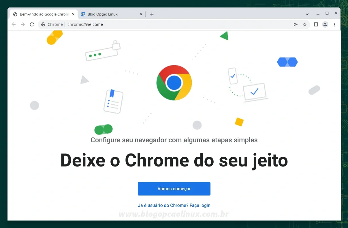 Google Chrome executando no openSUSE Leap 15.4