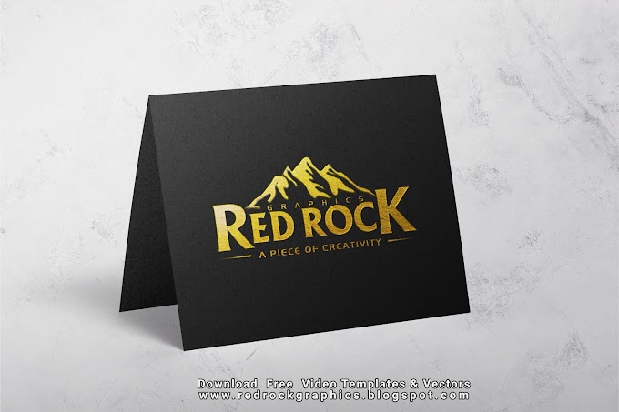 golden logo mockup on black paper | Photoshop PSD File Free Download Red Rock Graphics