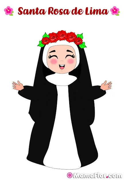 Santa Rosa de Lima dibujos para niños