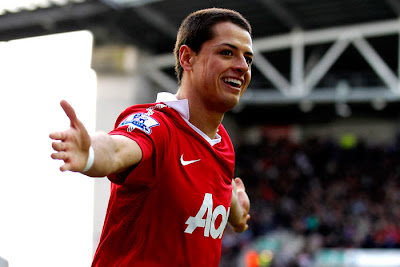 Chicharito Hernández del Manchester United