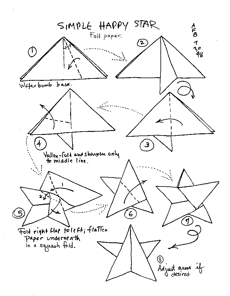 Origami Instruction:happy star | web wanderers