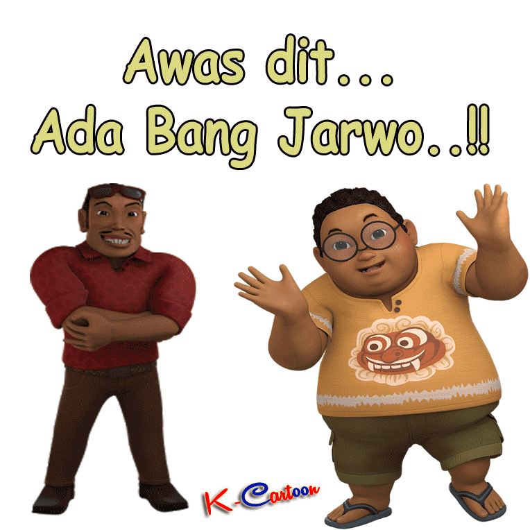 New Gambar Kartun bergerak Adit Sopo Jarwo + Bah Haji - K-Kartun