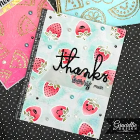 Sunny Studio Stamps Fresh & Fruity Strawberry Card by Graciellie Design