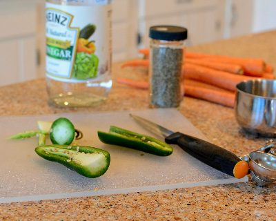 Ingredients for Carrot-Jalapeño Quick Pickle Relish, no canning required ♥ KitchenParade.com.