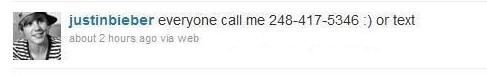 Justin Bieberphone Number on Justin Bieber S Phone Number Justin Bieber 14733100 549 79 1 Jpg