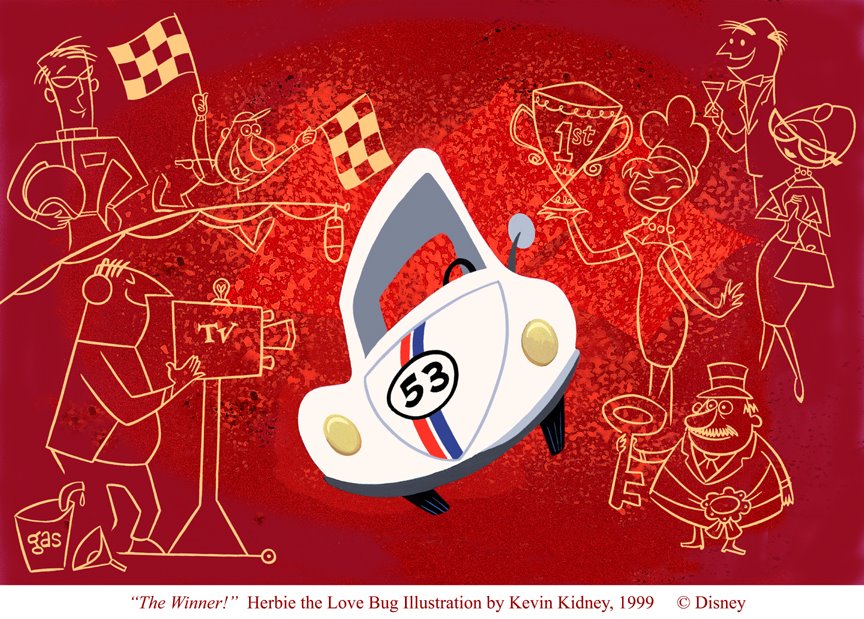 Herbie the Love Bug Illustration Kevin Kidneyjpg FLAG THIS IMAGE