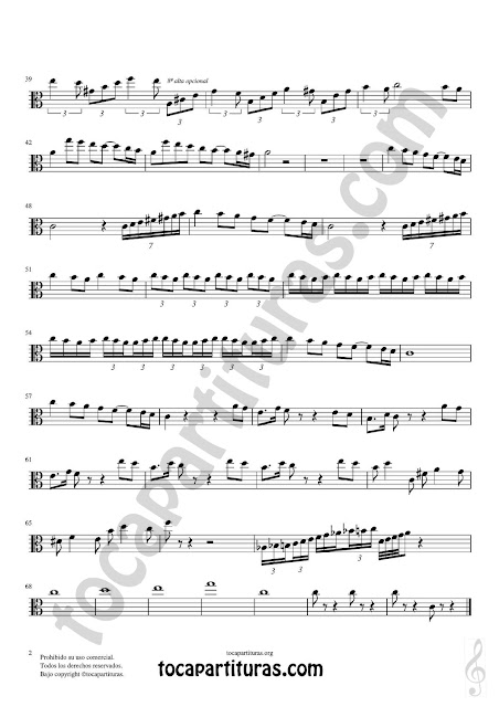 2 Viola Partitura de Pas de Deux Sheet Music for Viola Music Score en Do Mayor / C Major PDF/MIDI de Viola