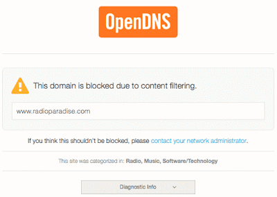 OpenDNS: This domain is blocked due to content filtering.