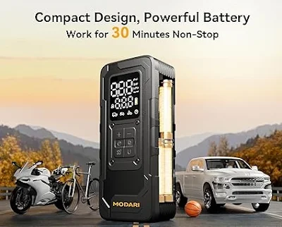 Modari Tire Inflator Portable Air Compressor_