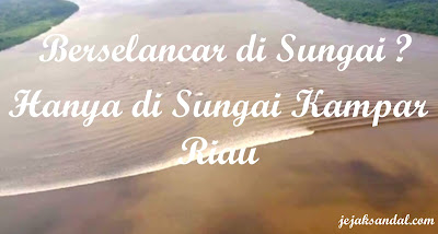 selancar di sungai kampar riau