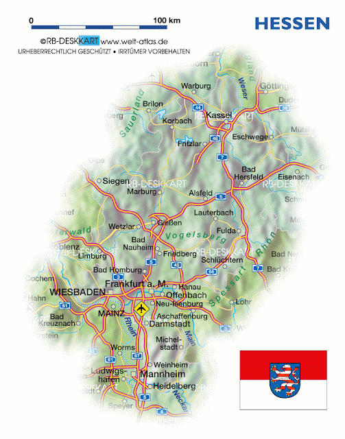 Karte der Provinz Hessen