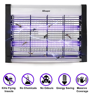 Electric Indoor Bug Zapper, ABsuper Indoor Mosquito Fly Insect Killer 20W 6000sq.ft Coverage for Home Garden Stable Warehouse
