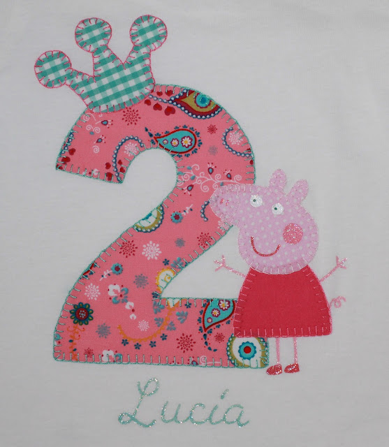 camiseta de cumpleaños 2 años peppa pig