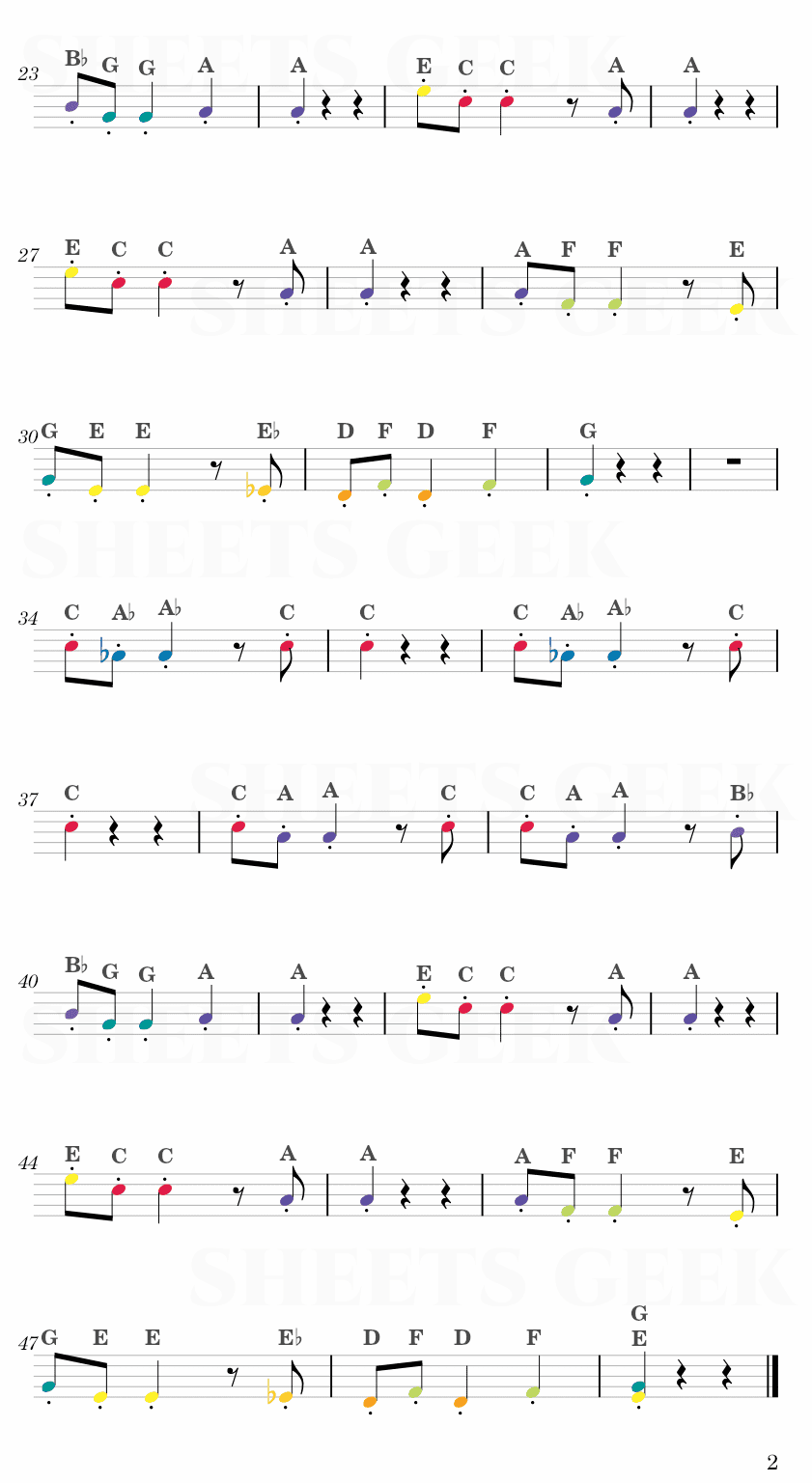 Christmas Time is Here (Peanuts) - Vince Guaraldi Easy Sheet Music Free for piano, keyboard, flute, violin, sax, cello page 2