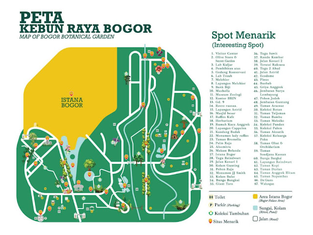 peta kebun raya bogor visitor guide