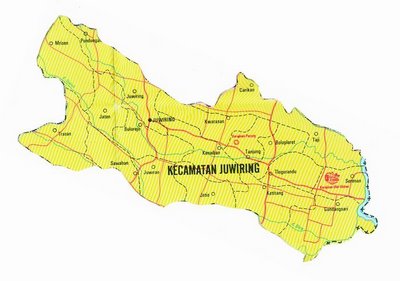 Berjuang Dengan Sekuat Tenaga: Peta Kecamatan di Klaten