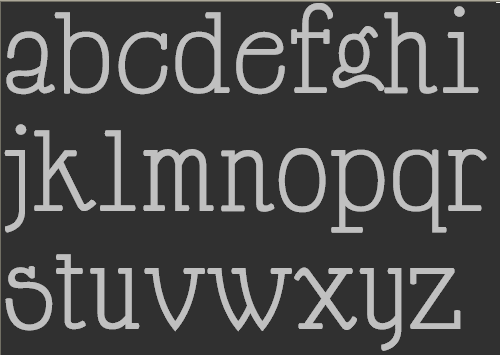 Slab serif project inspired by LT Chickenhawk