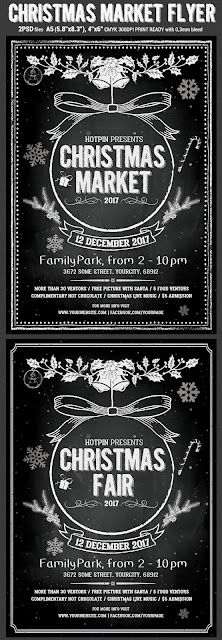  Vintage Christmas Market Flyer Template