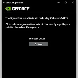 How to Fix GeForce Experience Error Code 0x0003