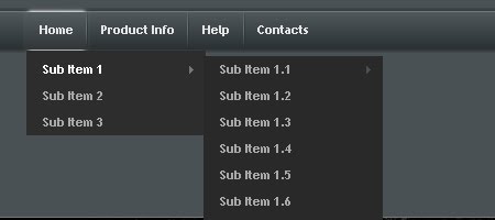 jQuery Menu Style 01
