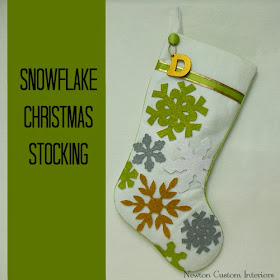 snowflake christmas stocking DIY