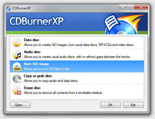 CDBurnerXP - Phần mềm ghi đĩa miễn phí