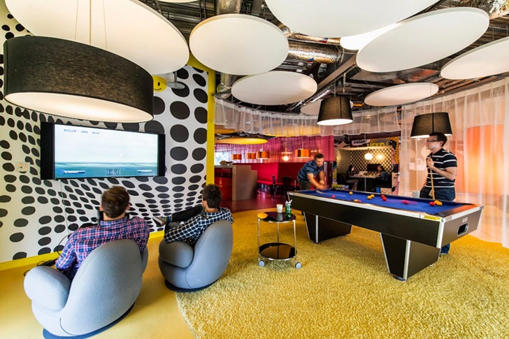 Gaming room in Google office in Dublin 