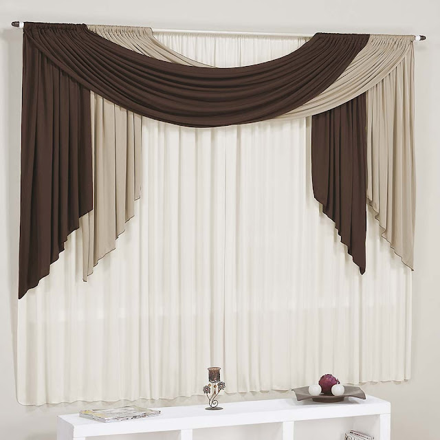modern bedroom curtains white and brown curtain designs