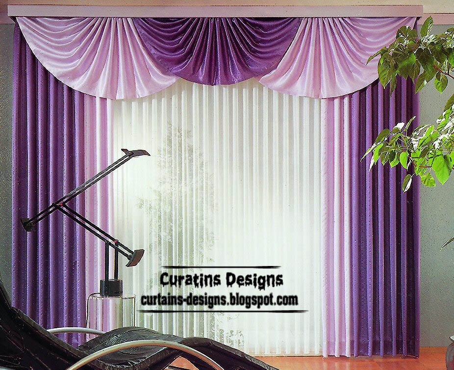 Modern purple curtain design ideas for bedroom interior