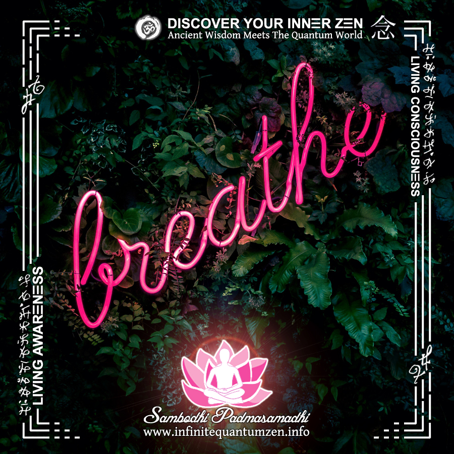 Breathe (Red, Pink Neon Lights) - Infinite Quantum Zen, Success Life Quotes