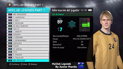 PES 2018 PS4 MyClub Legends Offline by Junior Mantis