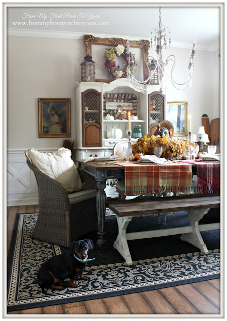 Mini Dachshund-Farmhouse -Thanksgiving- Fall- Dining Room-From My Front Porch To Yours