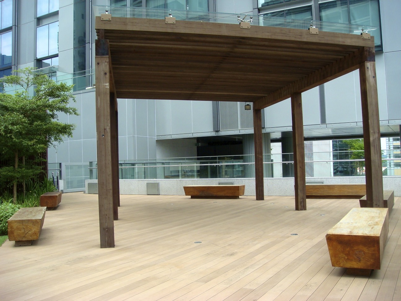 The Zen Garden on the far end of the deck.