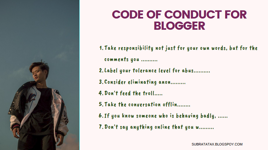 code of conduct for blogger