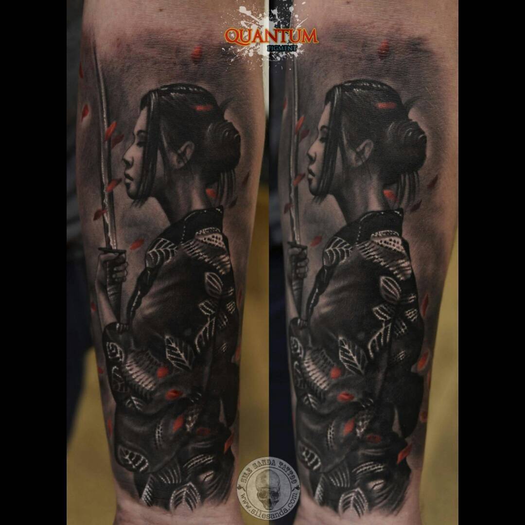Samurai Girl tattoo by A.d. Pancho | Photo 31925
